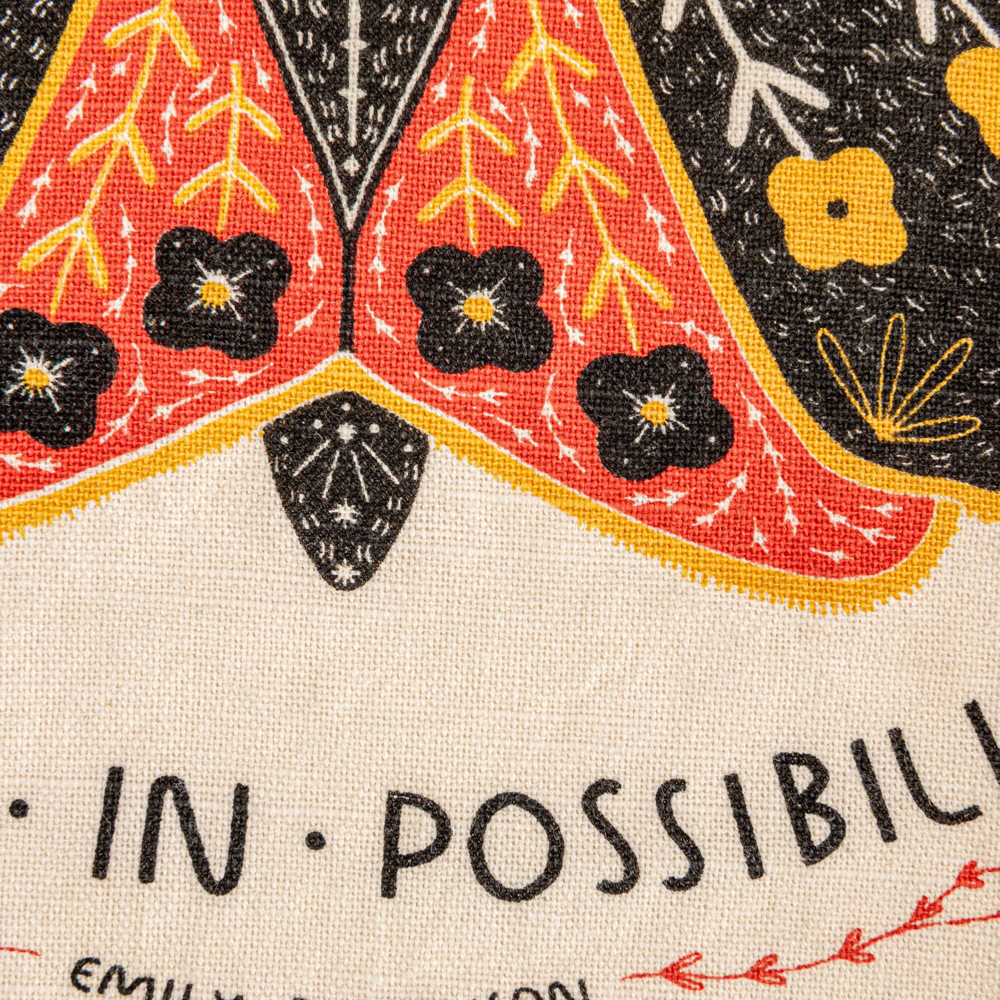 Hello Honey® Dwell in Possibility Moth Cotton Tea Towel